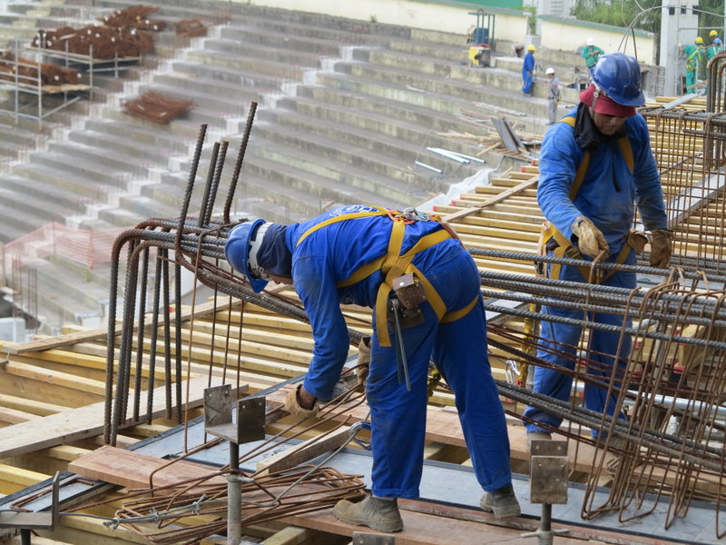 Safe - bright vests, helmets, protection glasses, boots, gloves, harnesses... It's all there.