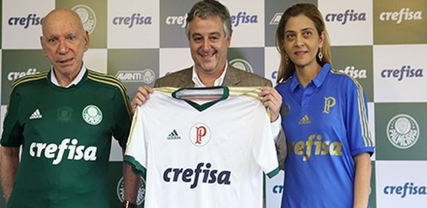 Paulo Nobre flanked by José Roberto Lamacchia & Leila Pereira